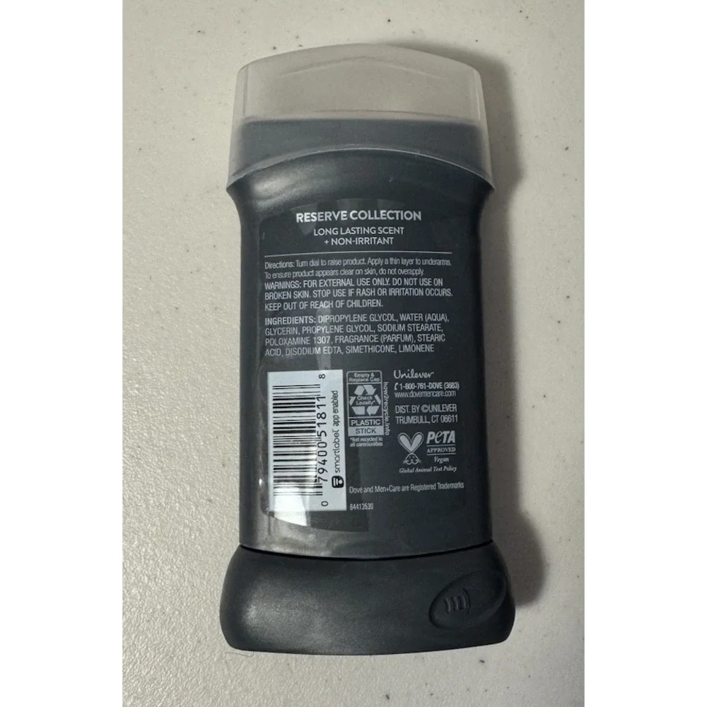 2-Dove Men+Care Mint Chocolate Martini Deodorant Stick 3oz ea Aluminum Free NEW‎